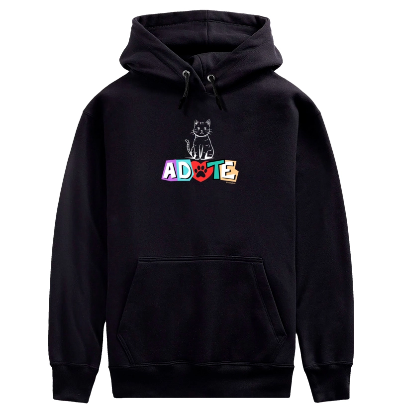 #007 - Adote - gato - Moletom