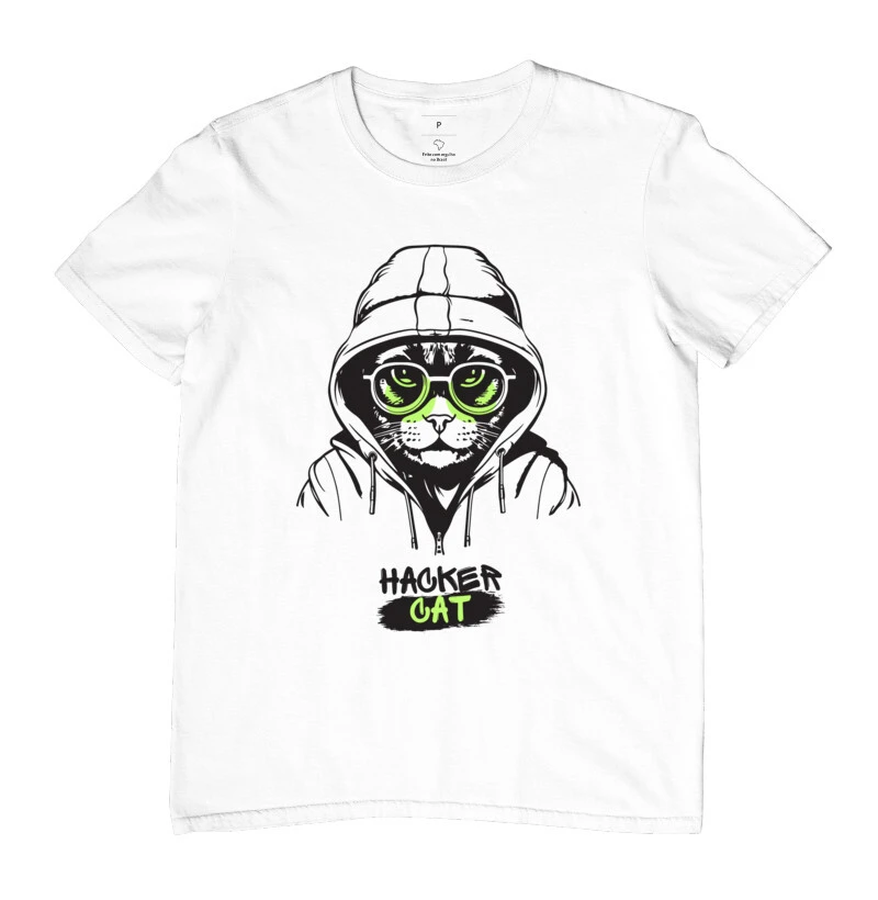 Camiseta - Hacker Cat