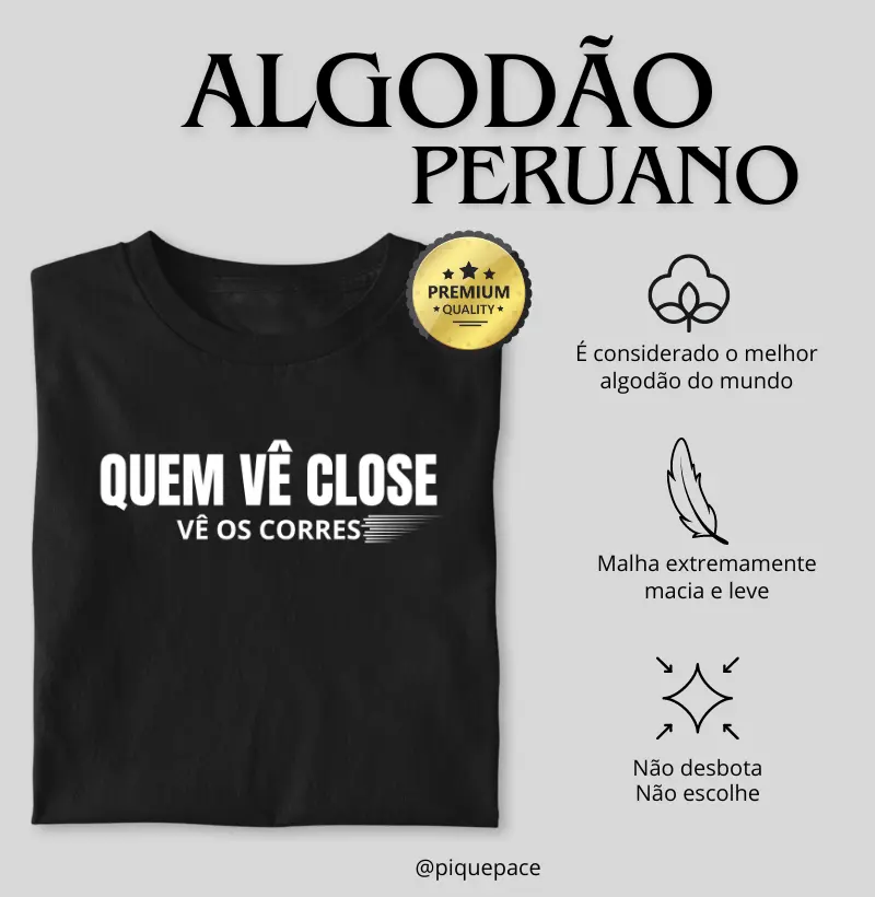 Quem vê close, vê os corre