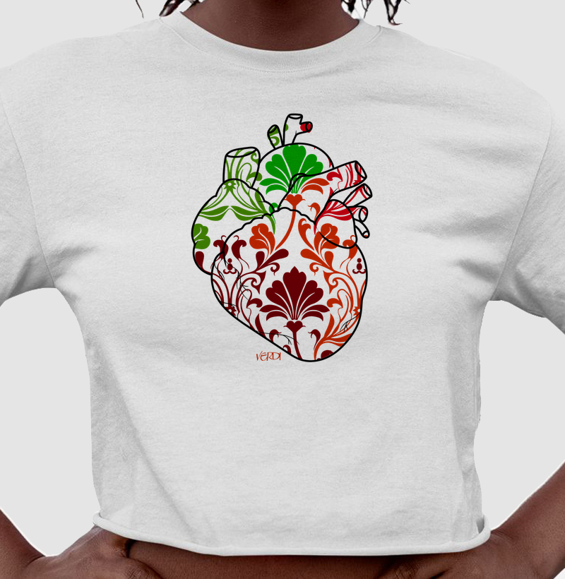 Coração com flores