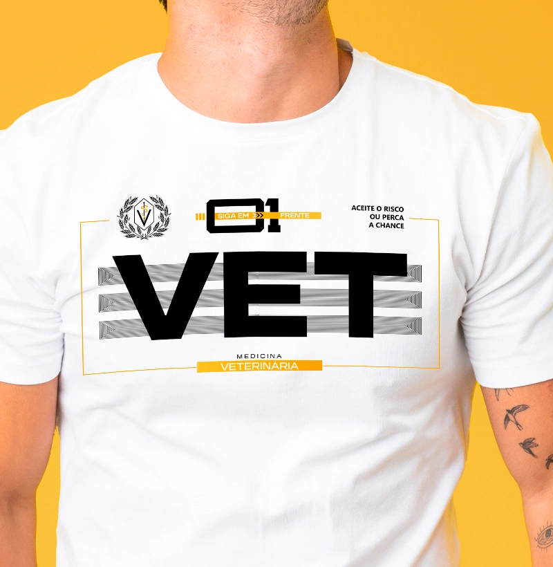 Camiseta Medicina Veterinária Premium - masculina