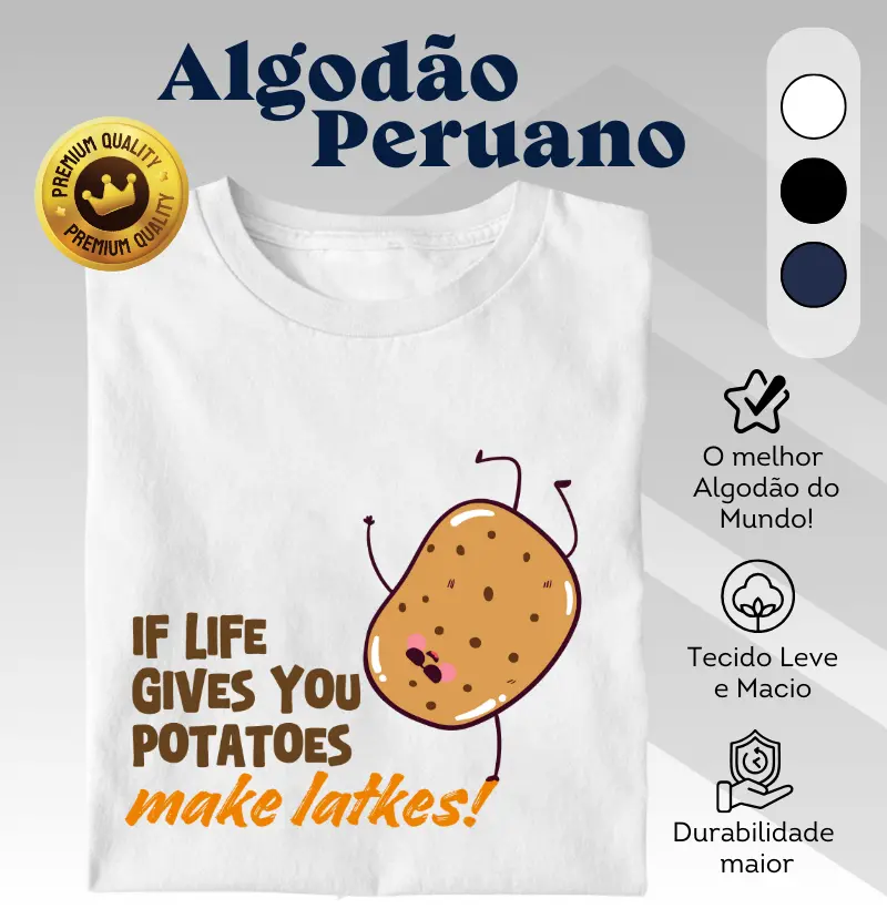 If life gives you potatoes, make latkes! Se a vida te der batatas, faça latkes!