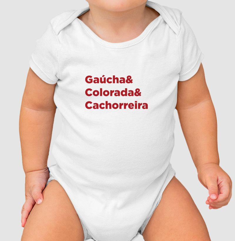 Body Infantil Gaúcha&Colorada&Cachorreira