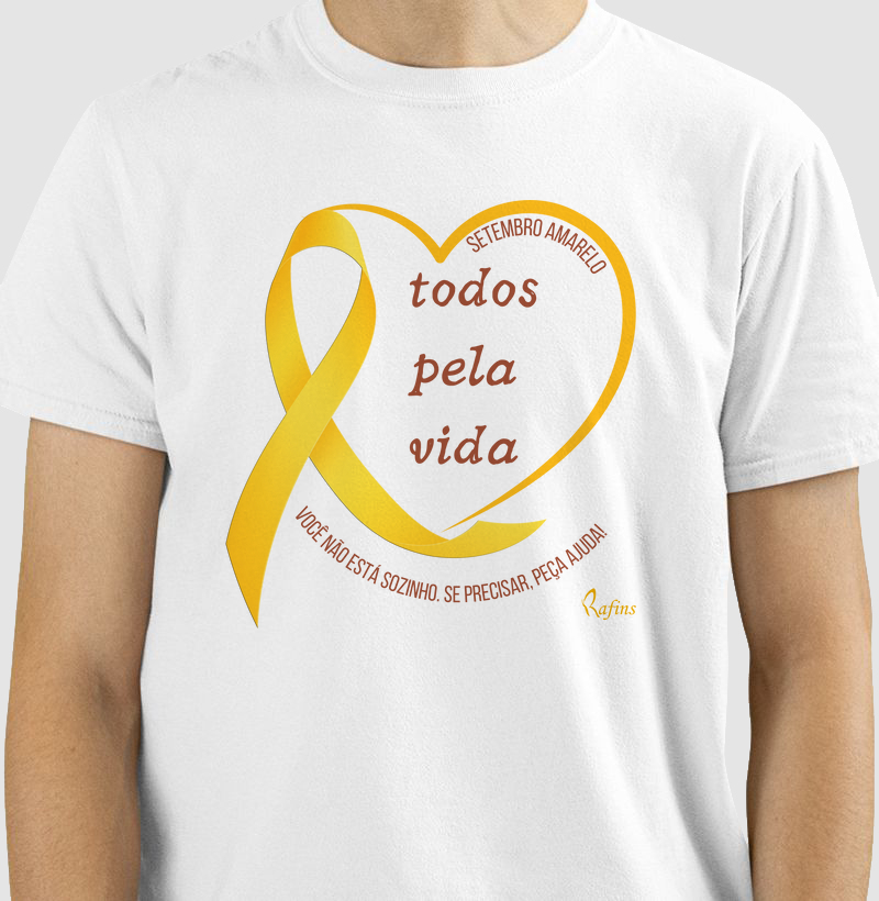 Camiseta - Setembro Amarelo - TODOS PELA VIDA