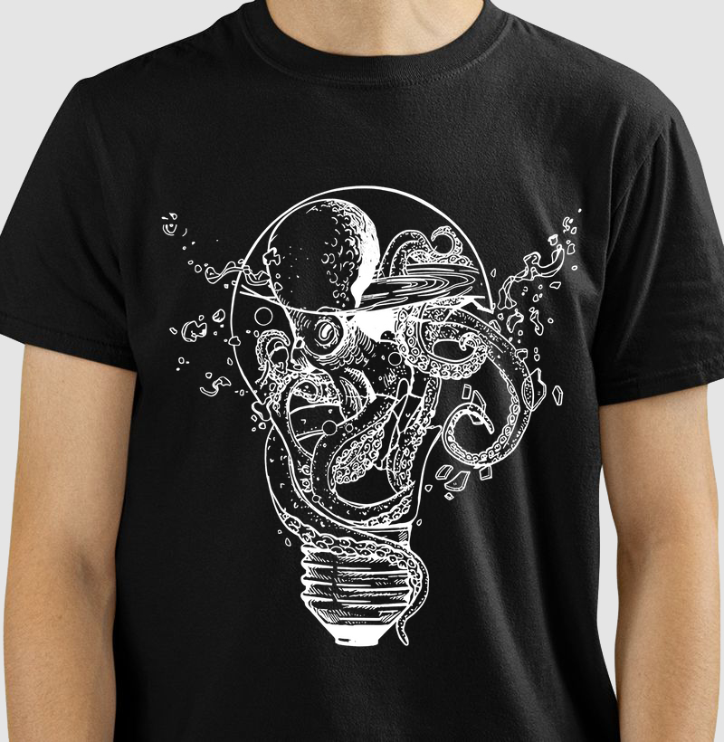 Octopus in the broken lamp