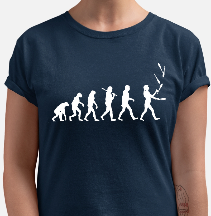 Evolução humana mulher malabarista