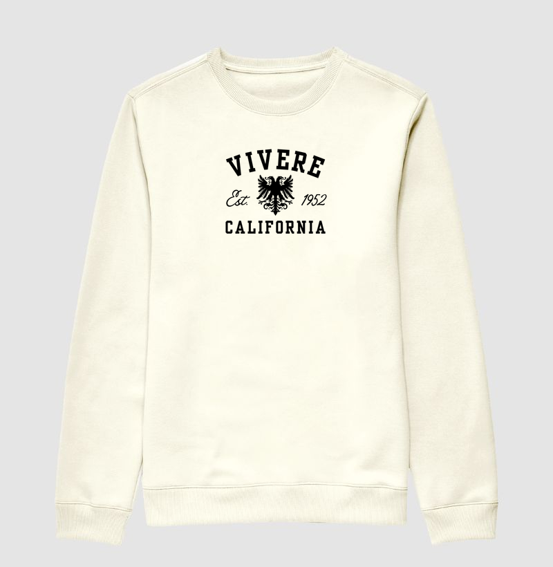 Suéter moletom unisex Vivere Estampa Califórnia
