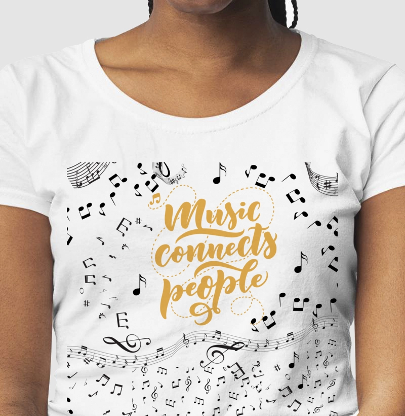 Camiseta Music connect Feminina 