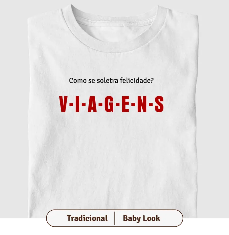 Como se soletra felicidade? V-I-A-G-E-N-S