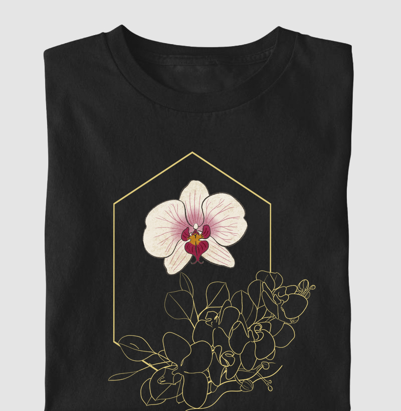 Camiseta orquídea 