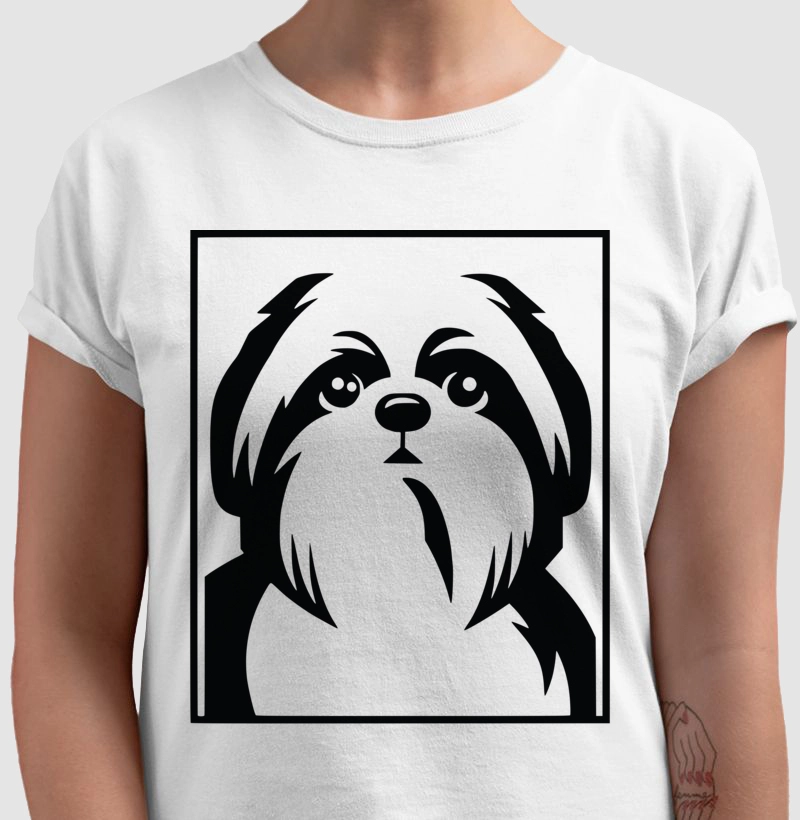 Camiseta Shih Tzu estilo pôster!
