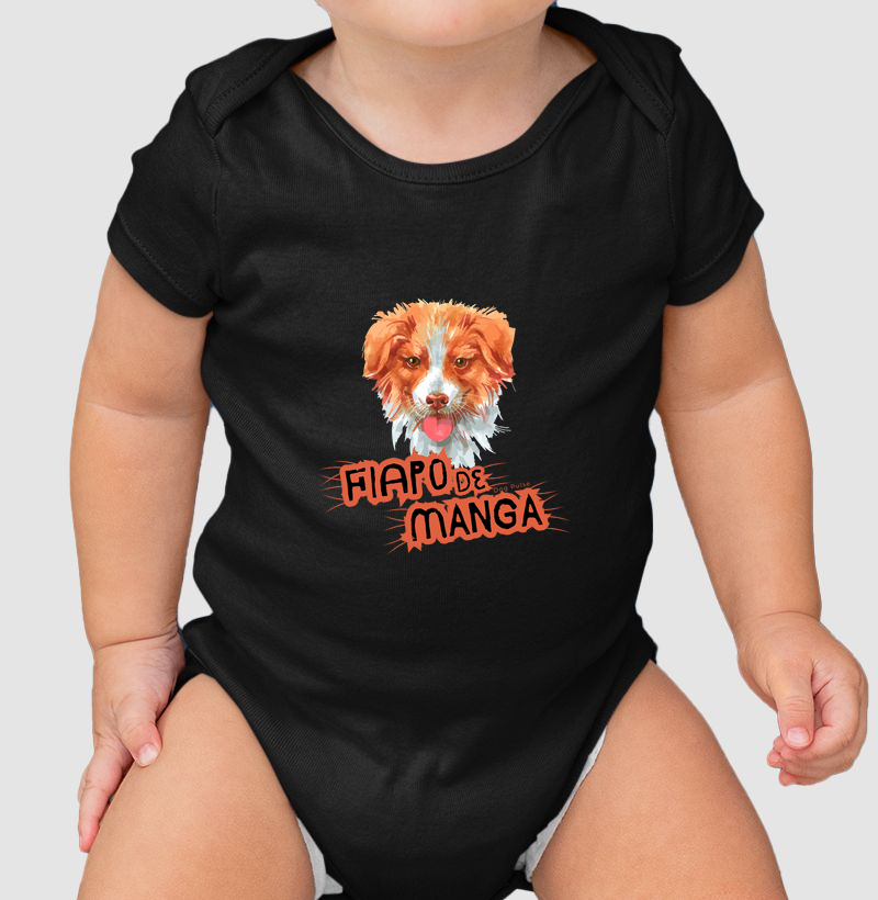 Body Infantil Dog Pulse - Fiapo de Manga Brown