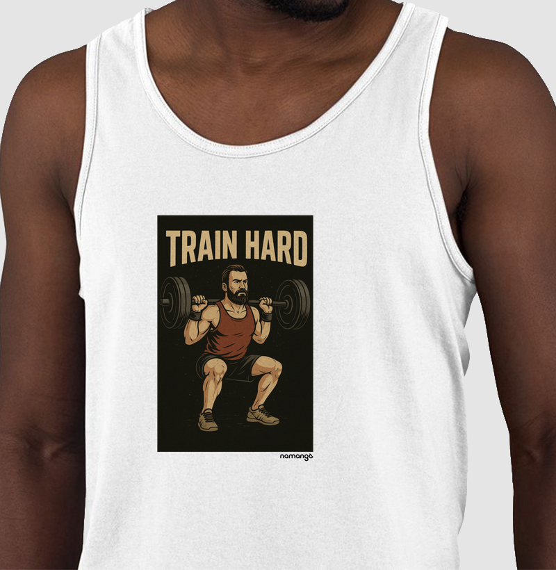 Regata CrossFit Train Hard Masculino – Na Manga