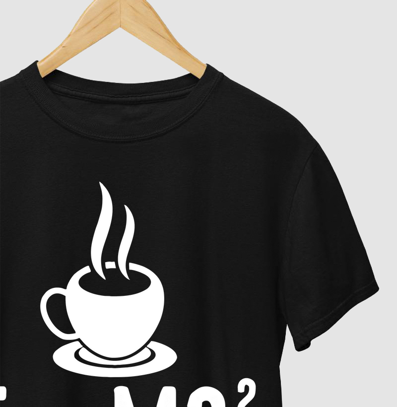 Camiseta Cafe E=MC2