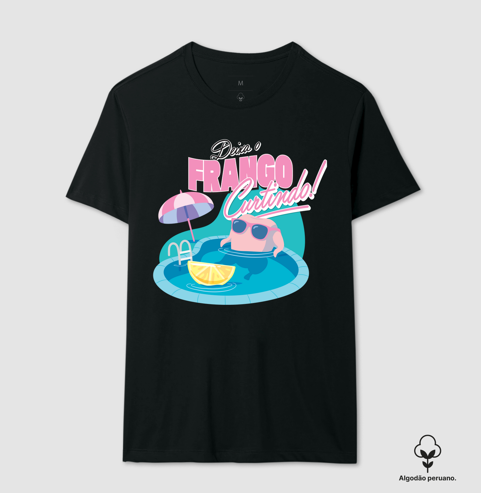 Camiseta Algodão Peruano Frango Curtindo