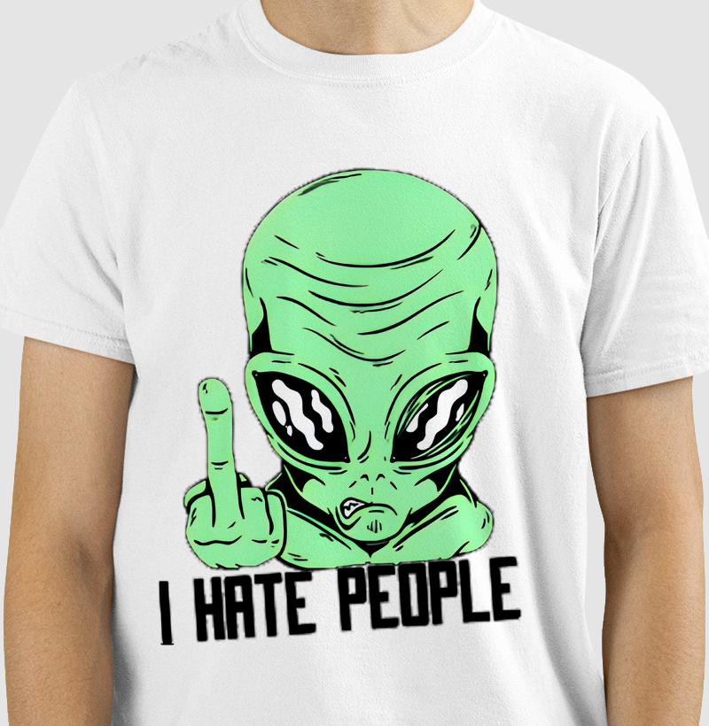 Alien I hate people - black