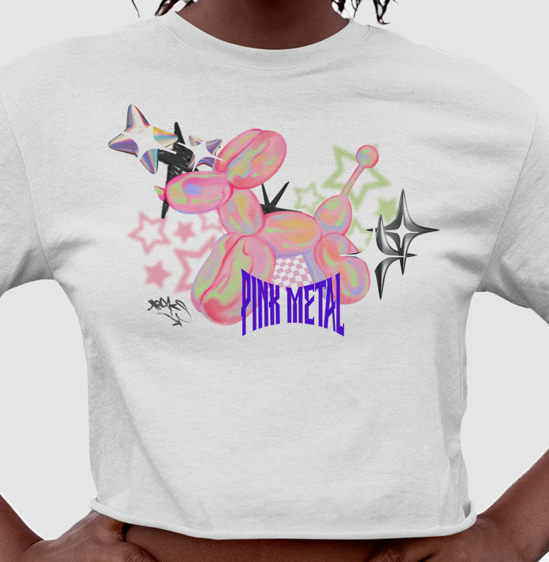 Cami Cropped — Pink Metal