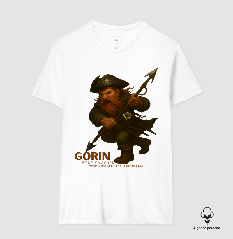 100% Algodão Oversized - Gorin: Bone Smasher Pirate