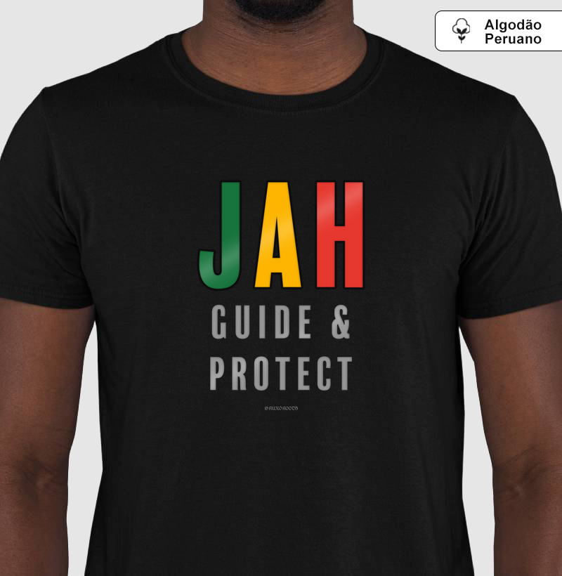 Camiseta Algodão Peruano BR00095 Jah Guide & Protect