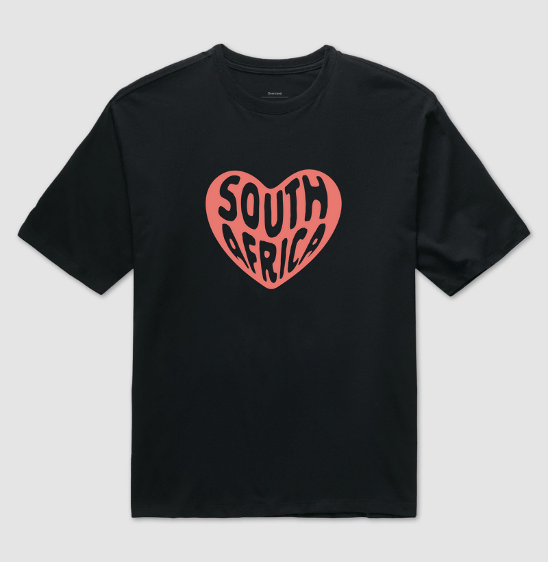 Camiseta Feminina Oversized Animalis South Africa 100% Algodão