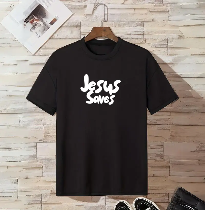 Camiseta Cristã "Jesus Saves"