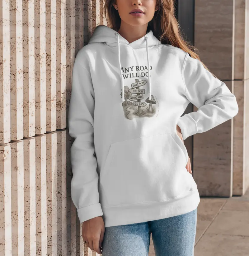 Moletom Any Road Will Do — Alice in Wonderland