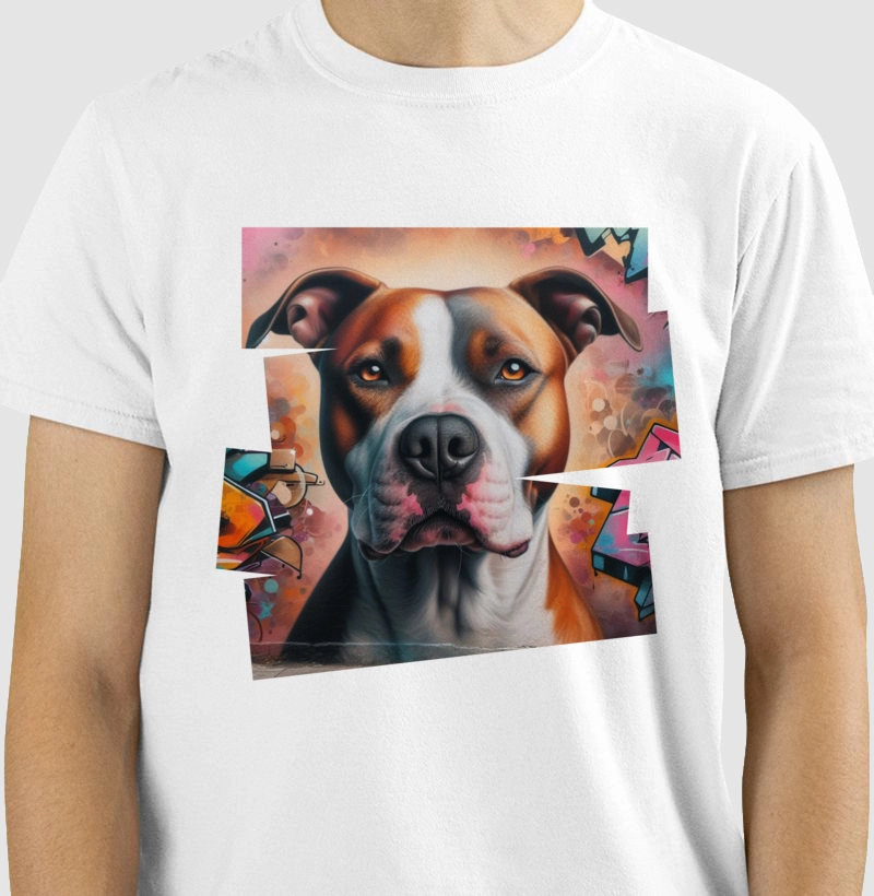 Camiseta Pit Bull grafite e arte de rua!