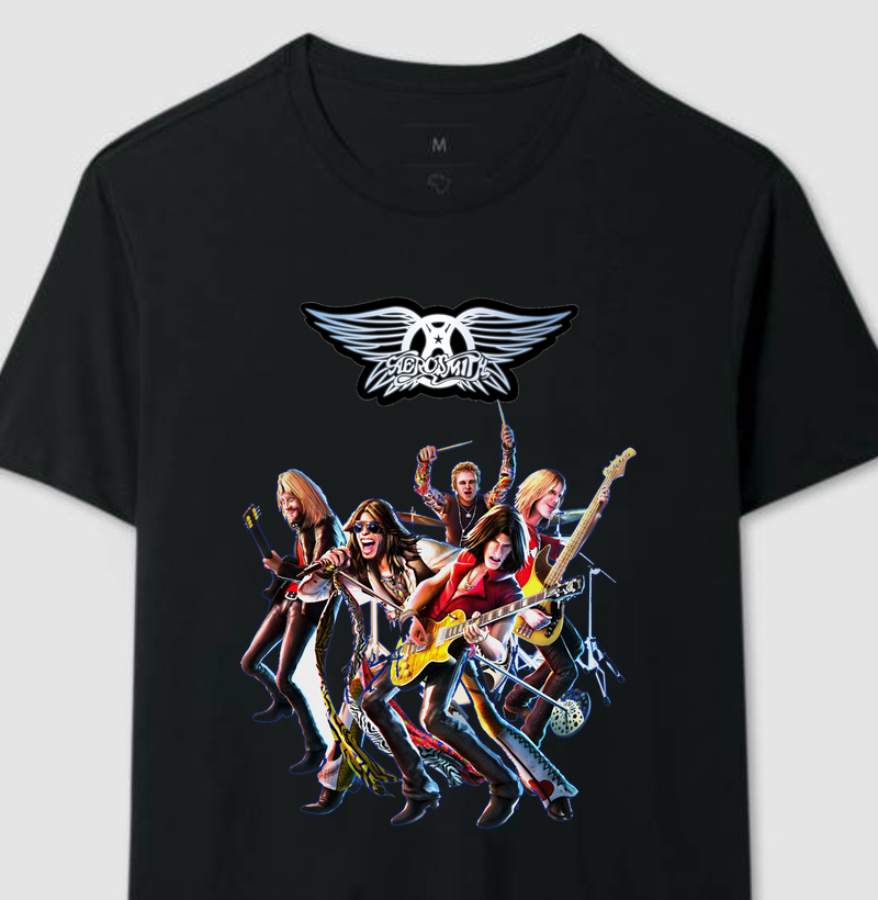 Camiseta Aerosmith - Integrantes Cartoon