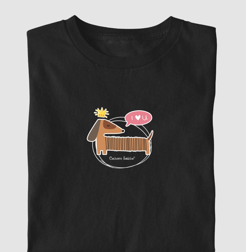 Camiseta Cachorro Salsicha - sou rei cores