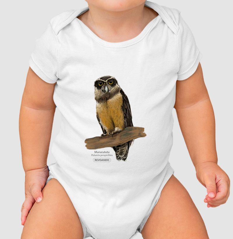 Aves do Brasil - Murucututu - Body Infantil