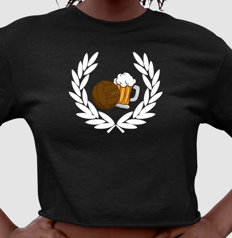 Cropped Beer and Football - Preto, Azul, Vermelho e Verde