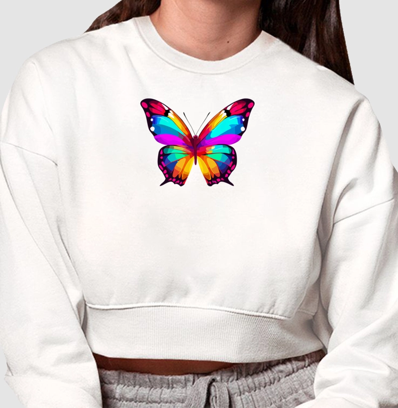 Butterfly II - Moletom Crooped