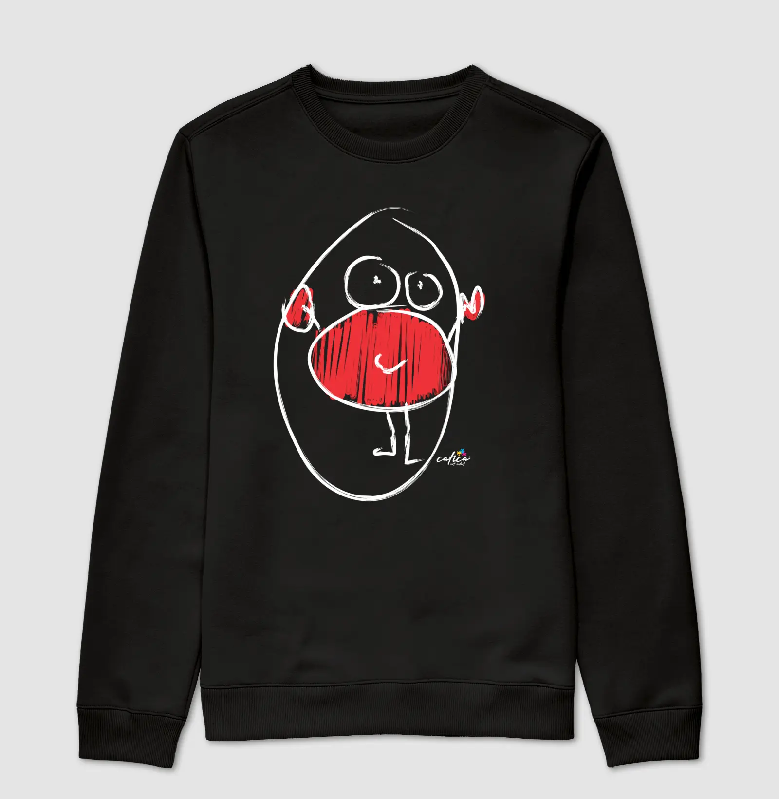 Blusa de moleton com estampa "Sirihomem"