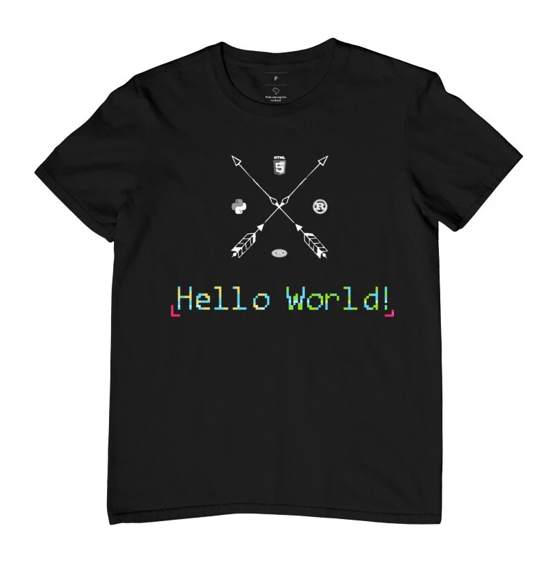 Camiseta Símbolos Olá, mundo!