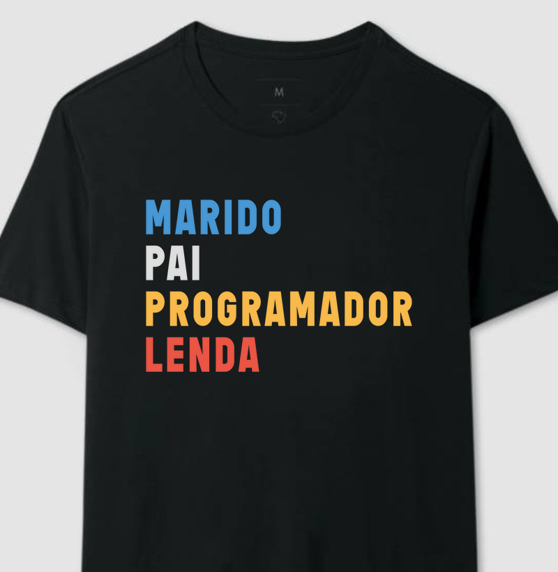 Camiseta Marido Pai Programador Lenda