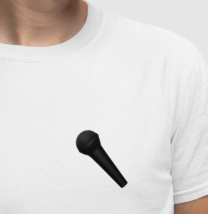 MICROFONE MINIMALISTA 