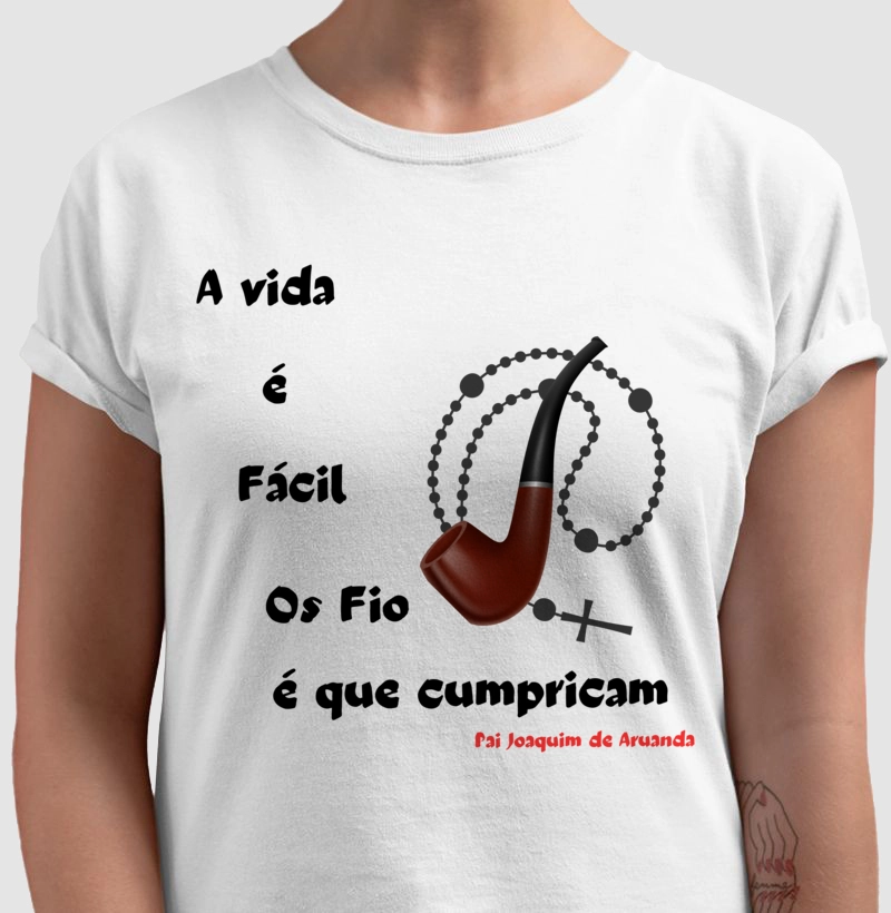 Camiseta 100% Algodão - Frases preto velho 