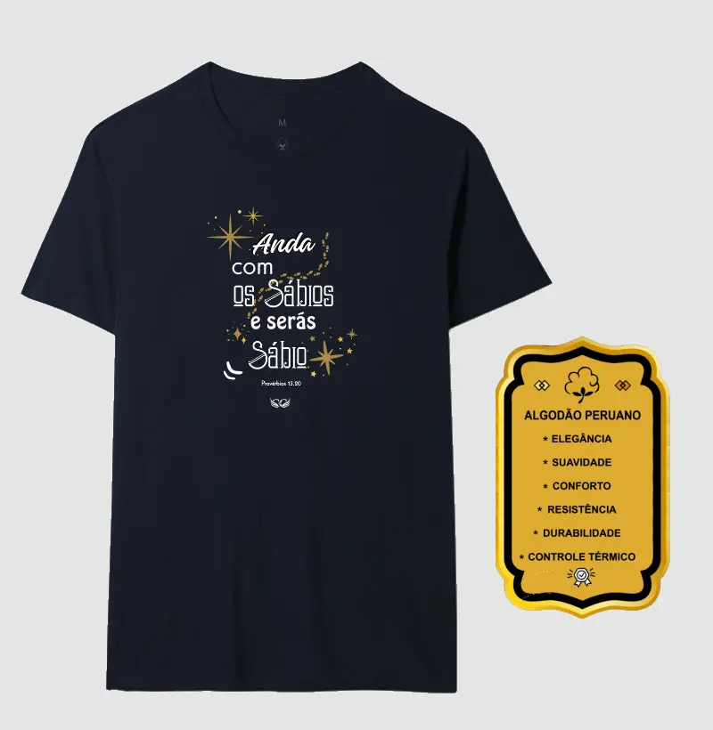 Camiseta Personalizada Anda com os sábios e serás sábio