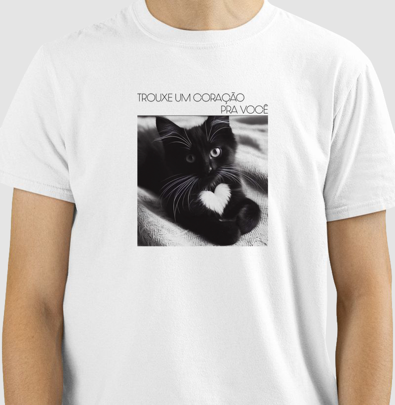 Camiseta trouxe um coração pra você