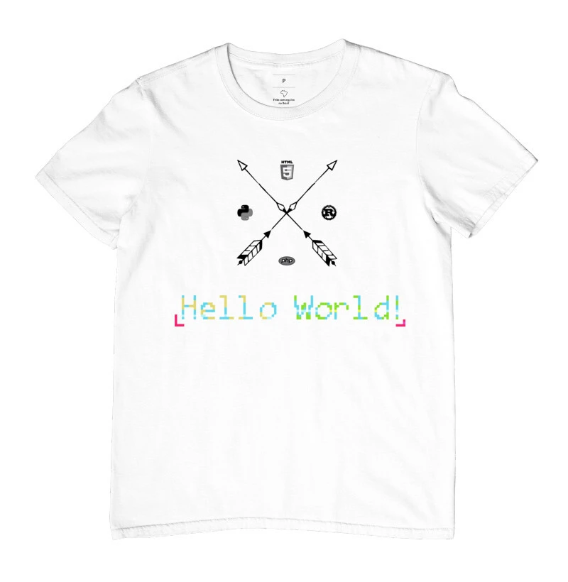 Camiseta Símbolos Olá, mundo!