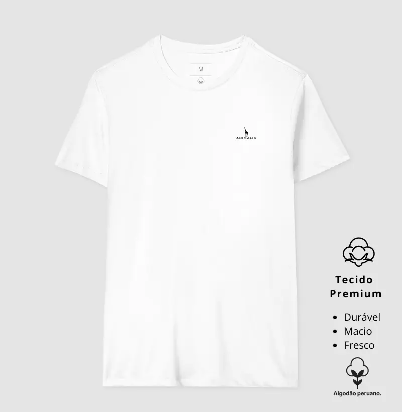 Camiseta Animalis 100% Algodão Peruano - O Poder do Básico