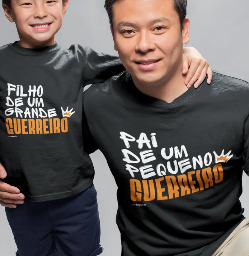 Camiseta "Pai de um pequeno guerreiro"