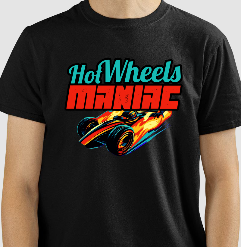 CAMISETA COM ESTAMPA HOTWHEELS MANIAC
