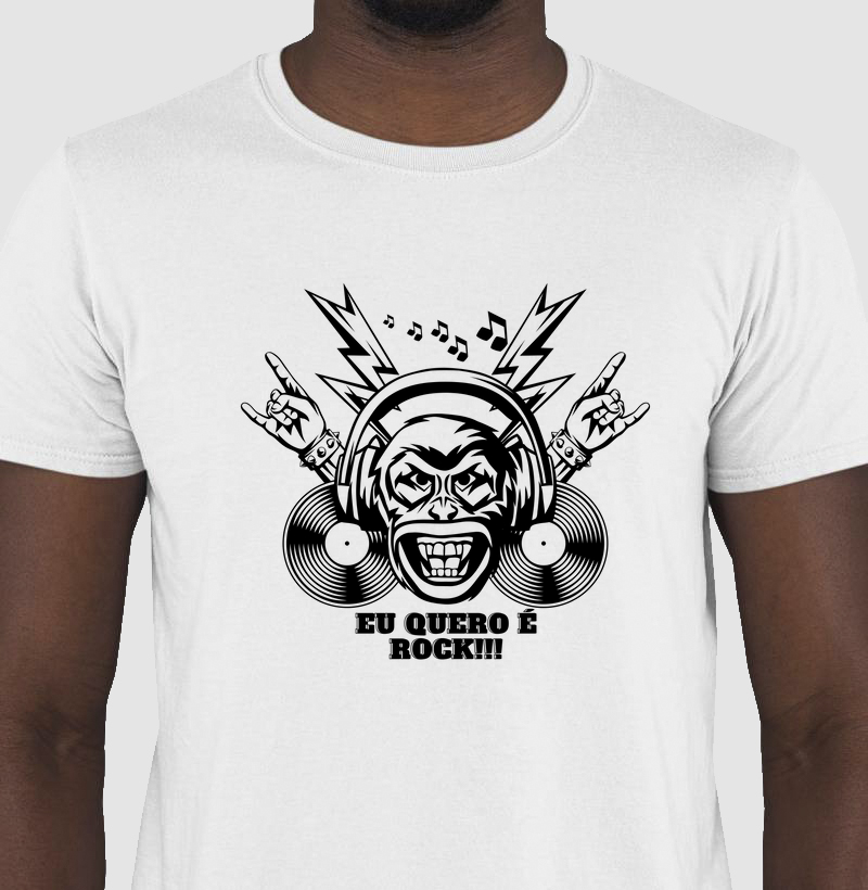camiseta eu quero é rock