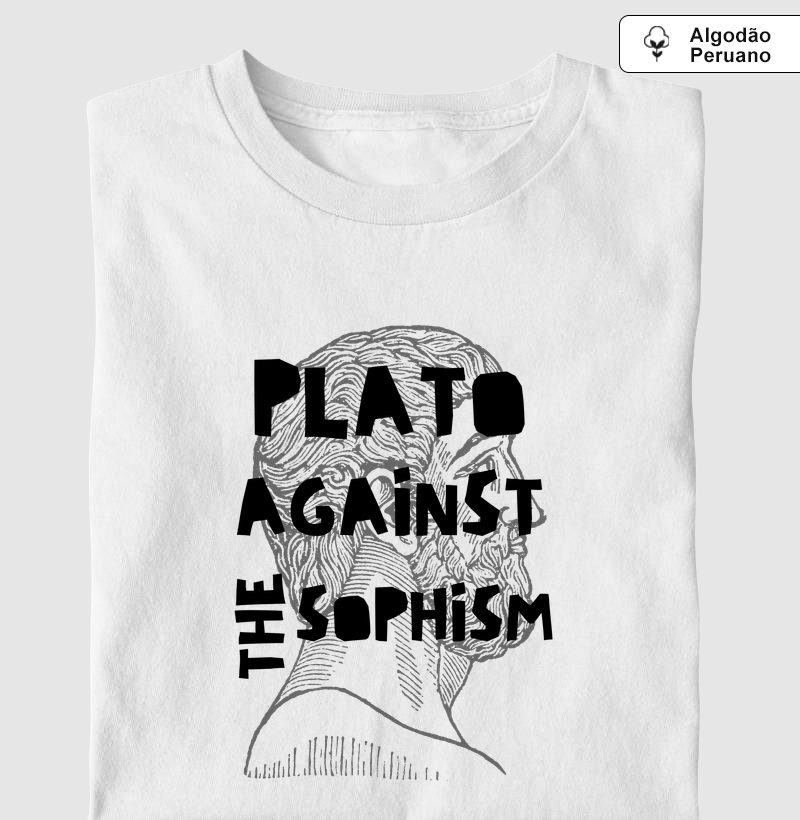 Camiseta Platão Contra o Sofismo – Filosofia Clássica | Verum