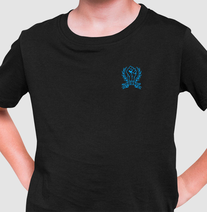 Camiseta Punho Peito Azul Infantil