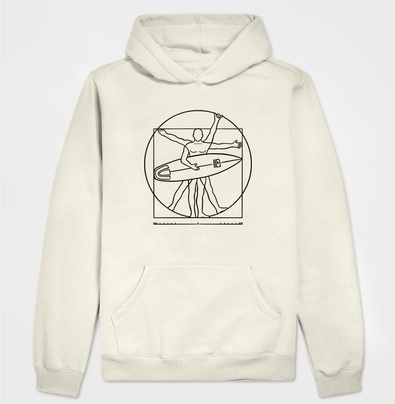 Moletom Canguru Slim "Surfista Vitruviano"