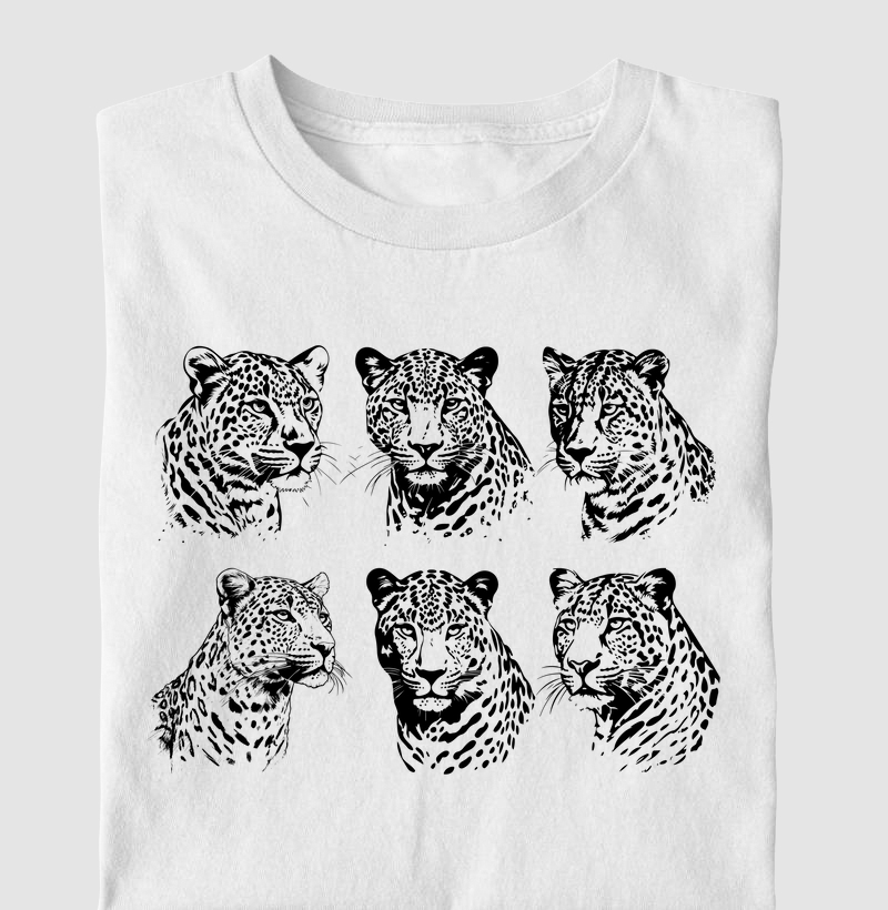 Faces de um leopardo
