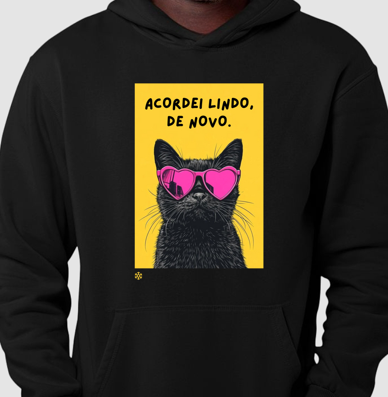 Moletom Hoodie Acordei Lindo