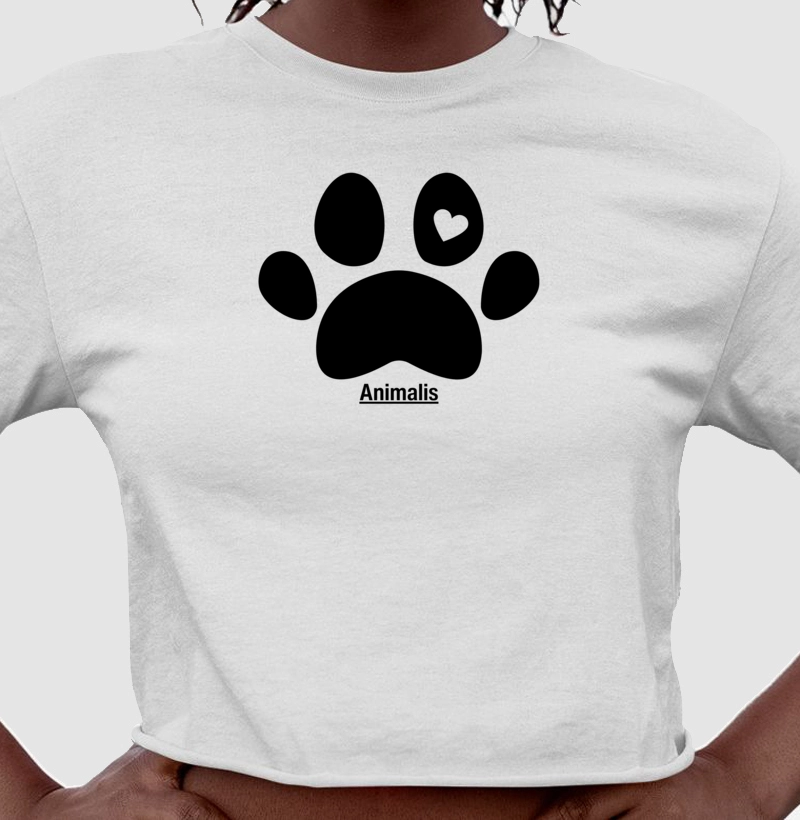 Camiseta Cropped Animalis 100% Algodão